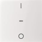 HAGER BOCCHIOTTI - Copertura con stampa "0-1" x mod. sensore a tasti singolo S.x/B.x bianco pol luc