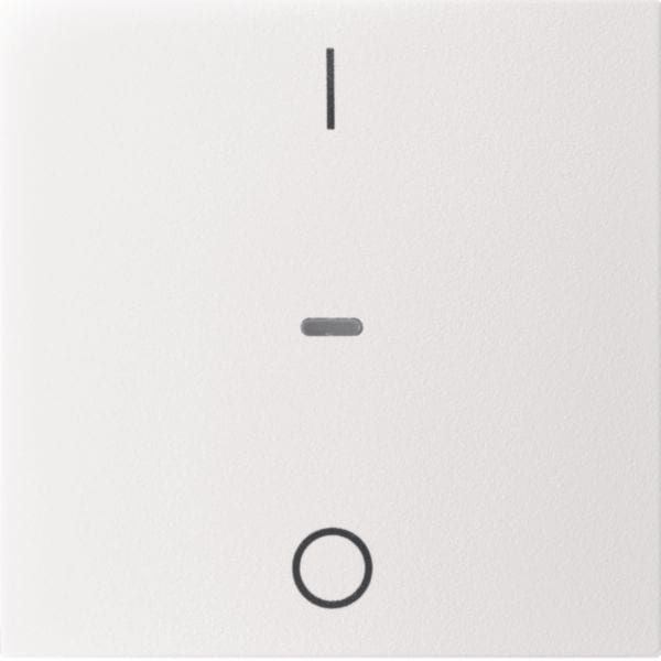 HAGER BOCCHIOTTI - Copertura con stampa "0-1" x mod. sensore a tasti singolo S.x/B.x bianco pol. op