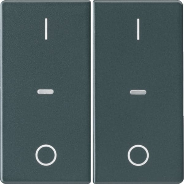 HAGER BOCCHIOTTI - Copertura doppia con stampa "0-1" x mod. sensore a tasti singolo Q.x ANTRvellut