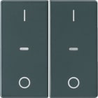 HAGER BOCCHIOTTI - Copertura doppia con stampa "0-1" x mod. sensore a tasti singolo Q.x ANTRvellut