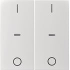 HAGER BOCCHIOTTI - Copertura doppia con stampa "0-1" per modulo sensore a tasti singolo, K.x bianco