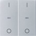 HAGER BOCCHIOTTI - Copertura doppia con stampa "0-1" x mod. sensore a tasti singolo S.x/B.x bianco
