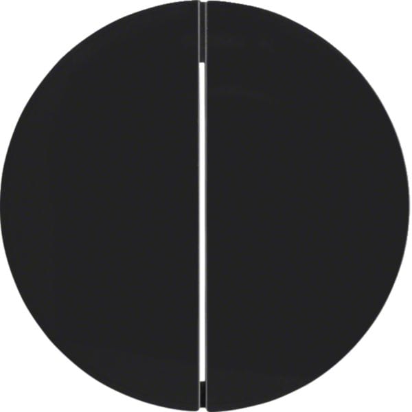 HAGER BOCCHIOTTI - Modulo pulsante doppio Berker R.1/R.3/Serie 1930/R.classic nero lucido