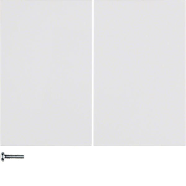 HAGER BOCCHIOTTI - Modulo pulsante doppio Berker K.1 bianco polare lucido