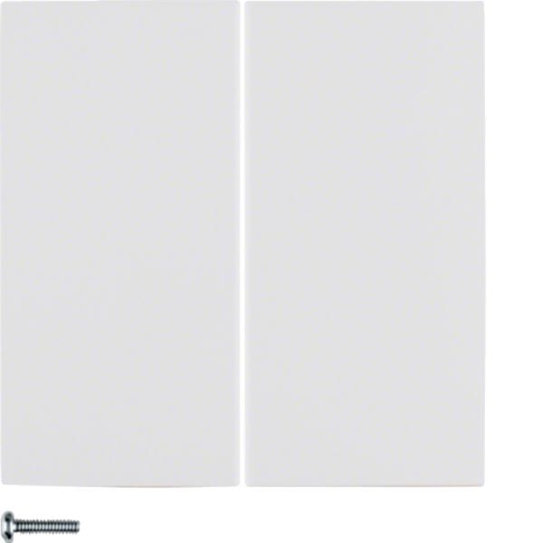 HAGER BOCCHIOTTI - Modulo pulsante doppio Berker S.1/B.3/B.7 bianco polare lucido