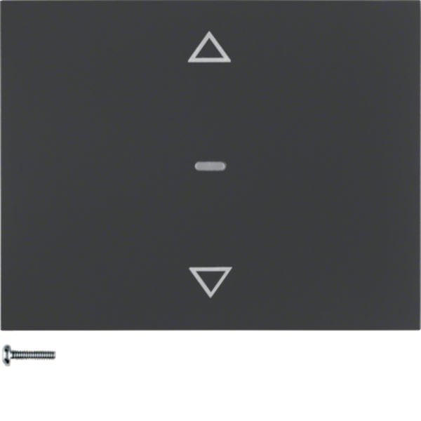 HAGER BOCCHIOTTI - Pulsante radio KNX x veneziane quicklink Berker K.1 antracite opaco, verniciato