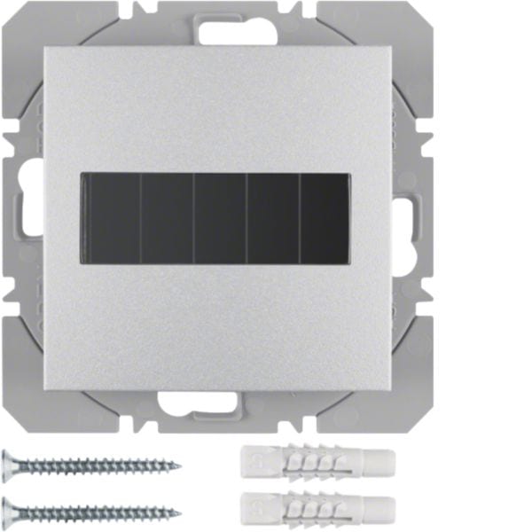 HAGER BOCCHIOTTI - Mod. radio KNX sing. piatto energia solare QLink Serie S.1/B.7 alu opac vern.