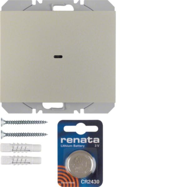 HAGER BOCCHIOTTI - Mod. radio KNX sing. piatto QLink Serie K.5 acciaio inox opac vern.