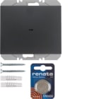 HAGER BOCCHIOTTI - Radiotrasmettitore KNX da muro singolo piatto QLink Serie K.1 antrac.opac vern.