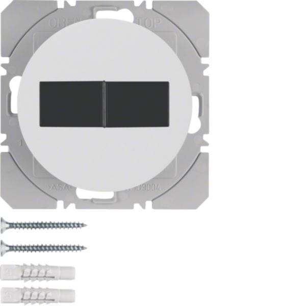 HAGER BOCCHIOTTI - Mod. radio KNX doppio piatto energ. solare QLink Serie R.1/R.3 bianco pol. luc.