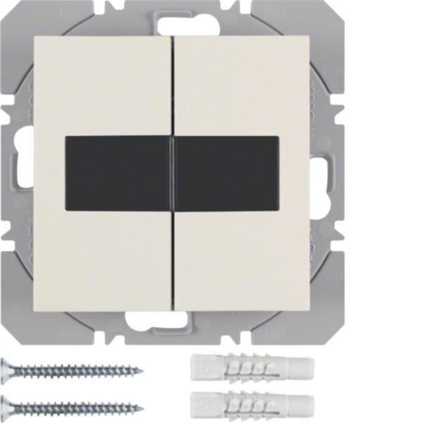 HAGER BOCCHIOTTI - Mod. radio KNX doppio piatto ad energia solare QLink Serie S.1 bianco luc.
