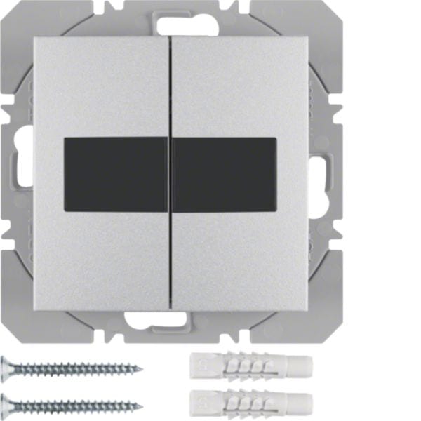 HAGER BOCCHIOTTI - Mod. radio KNX doppio piatto energ. solare QLink Serie S.1/B.7 alu opac vern.