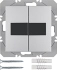 HAGER BOCCHIOTTI - Mod. radio KNX doppio piatto energ. solare QLink Serie S.1/B.7 alu opac vern.