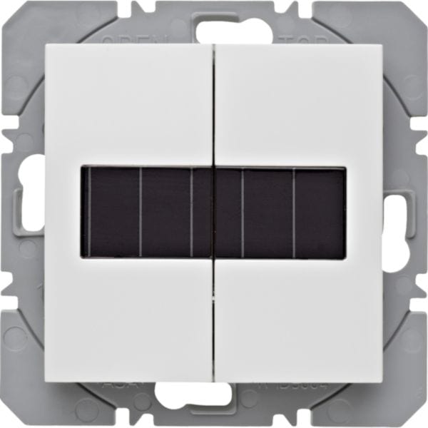 HAGER BOCCHIOTTI - Mod. radio KNX doppio piatto energ. solare QLink Serie S1/B3/B7 bianco pol. luc.