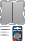 HAGER BOCCHIOTTI - Mod. radio KNX doppio piatto QLink Serie Q.1/Q.3 alu vellut vern.
