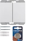 HAGER BOCCHIOTTI - Radiotrasmettitore KNX da muro doppio piatto quicklink K.1 bianco polare lucido