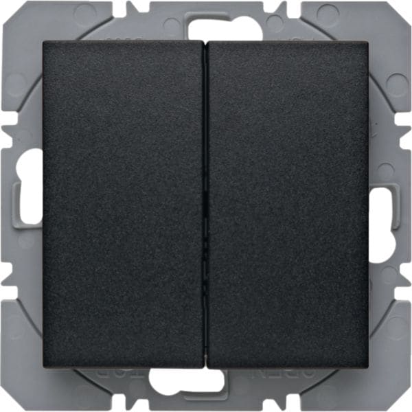 HAGER BOCCHIOTTI - Radiotrasmettitore KNX da muro doppio piatto QLink Serie S.1/B.3/B.7 antrac.opac