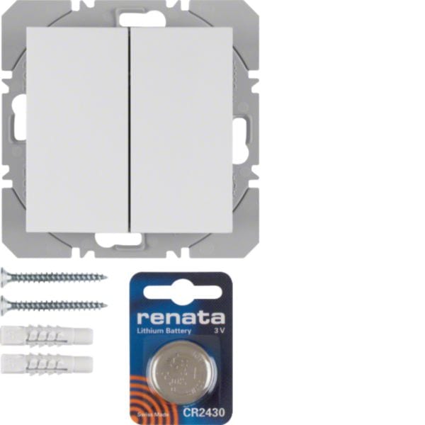 HAGER BOCCHIOTTI - Mod. radio KNX doppio piatto QLink Serie S.1/B.3/B.7 bianco pol. opac
