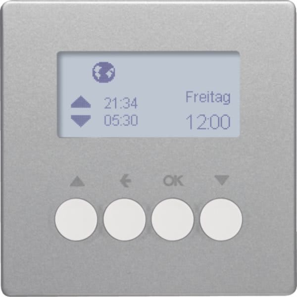HAGER BOCCHIOTTI - Orologio radio KNX x veneziane quicklink Berker Q.1/Q.3 alu velluto, verniciato