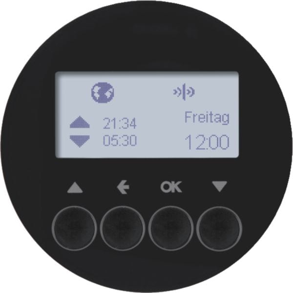 HAGER BOCCHIOTTI - Orologio radio KNX x venez. quicklink R.1/R.3/Serie 1930/R.classic nero lucido