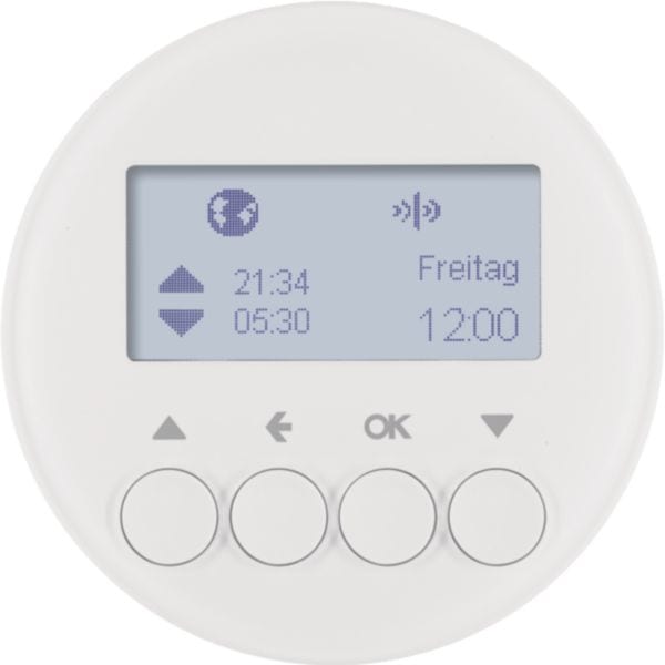 HAGER BOCCHIOTTI - Orologio radio KNX x venez. QLink Serie R1/R3/1930/Classic bianco pol. luc.