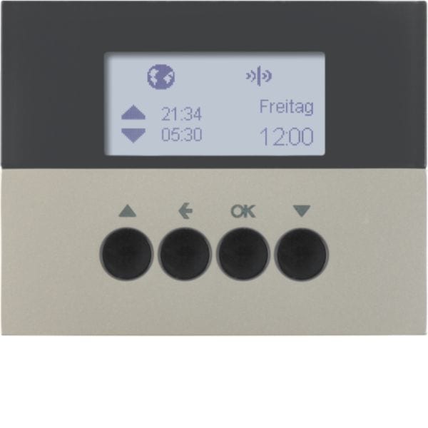 HAGER BOCCHIOTTI - Orologio radio KNX per veneziane quicklink K.5 acciaio inox opaco, verniciato