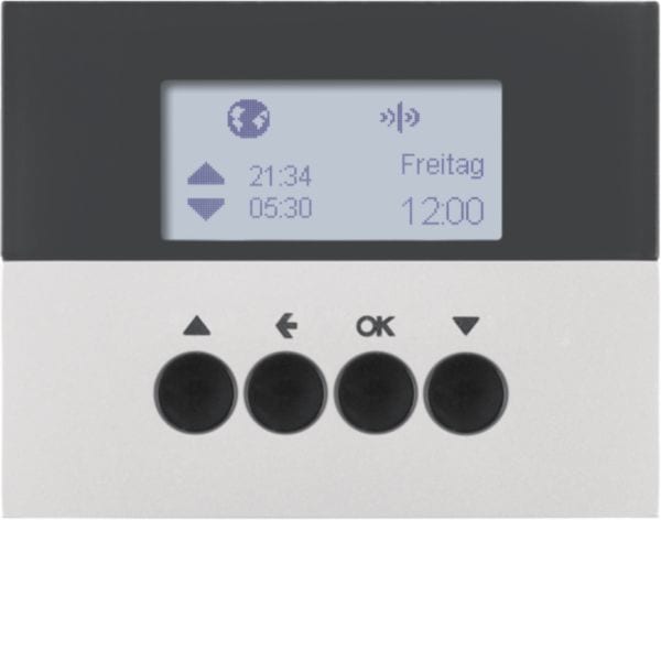 HAGER BOCCHIOTTI - Orologio radio KNX per veneziane quicklink Berker K.5 alu opaco, verniciato