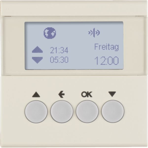 HAGER BOCCHIOTTI - Orologio radio KNX per veneziane quicklink Berker S.1 bianco lucido