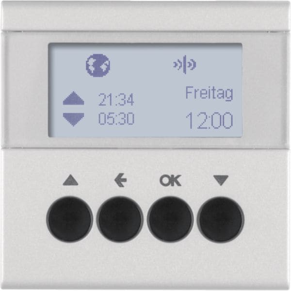 HAGER BOCCHIOTTI - Orologio radio KNX per veneziane quicklink Berker S.1/B.7 alu opaco, verniciato