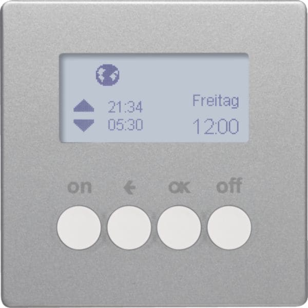 HAGER BOCCHIOTTI - Orologio radio KNX quicklink Berker Q.1/Q.3 alu velluto, verniciato