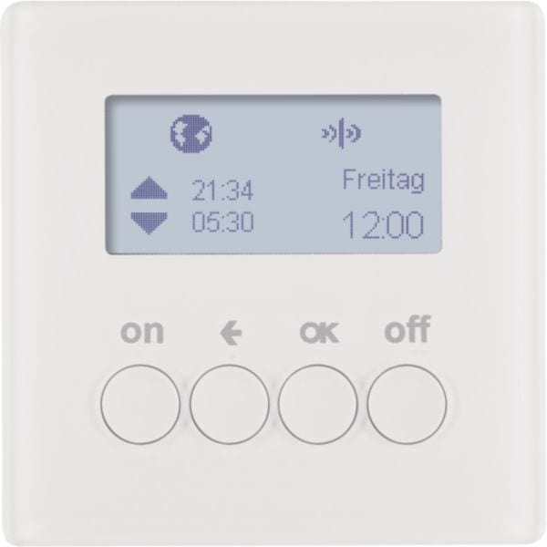 HAGER BOCCHIOTTI - Orologio radio KNX quicklink Berker Q.1/Q.3 bianco polare velluto