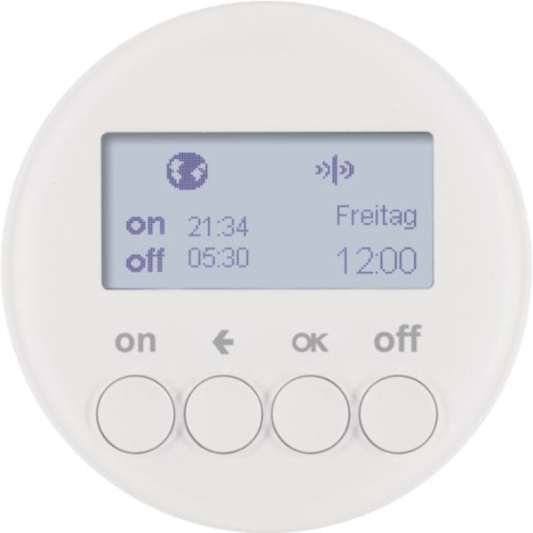 HAGER BOCCHIOTTI - Orologio radio KNX quicklink R.1/R.3/Serie 1930/R.classic bianco polare lucido