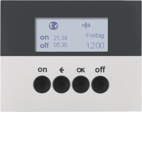 HAGER BOCCHIOTTI - Orologio radio KNX quicklink Berker K.5 alu opaco, verniciato