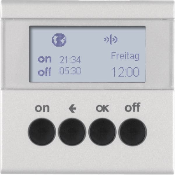 HAGER BOCCHIOTTI - Orologio radio KNX quicklink Berker S.1/B.7 alu opaco, verniciato
