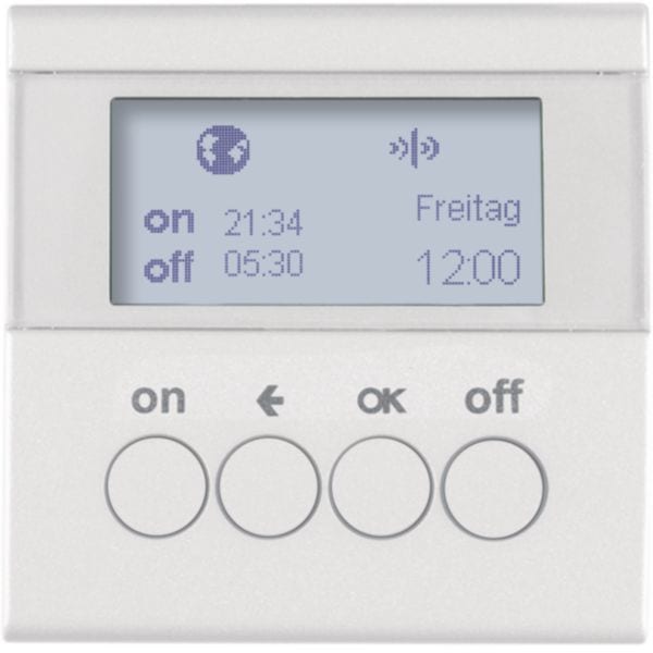 HAGER BOCCHIOTTI - Orologio radio KNX quicklink Berker S.1/B.3/B.7 bianco polare lucido