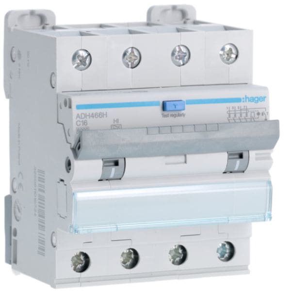 HAGER BOCCHIOTTI - differenziale magn. accessoriabile 4P 30mA - A HI 16A 6kA C 4 M