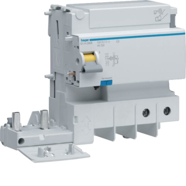 HAGER BOCCHIOTTI - Blocco Differenziale 125 A 2 Poli 30 Ma Tipo A Hi 3 M. Din