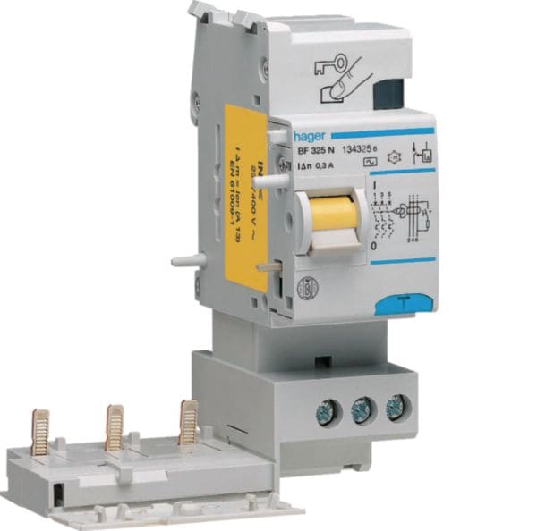 HAGER BOCCHIOTTI - Blocco Differenziale 3 Poli 300 Ma In25 A Tipo A 3 M. Din