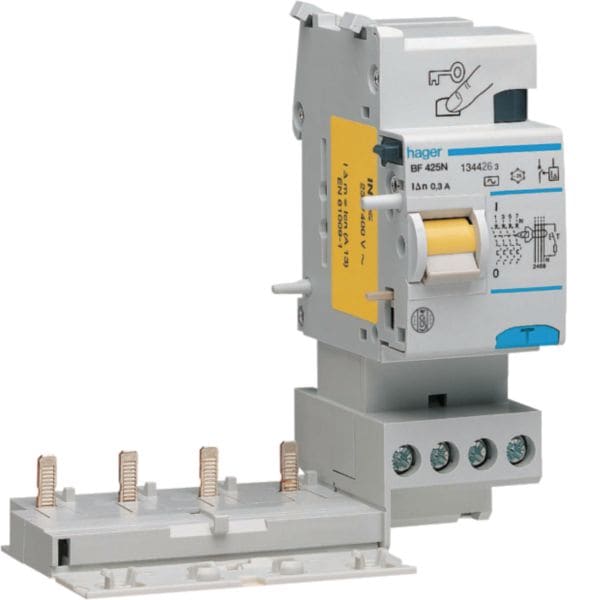 HAGER BOCCHIOTTI - Blocco Differenziale 4 Poli 300 Ma In25 A Tipo A 3 M. Din