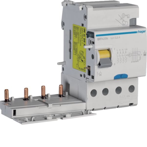 HAGER BOCCHIOTTI - Blocco differenziale 4P 300 mA In25A tipo F 2 moduli