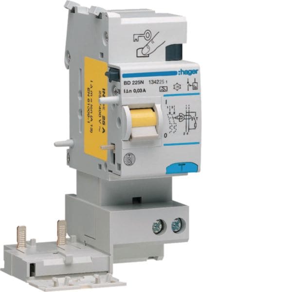 HAGER BOCCHIOTTI - Blocco Differenziale 2 Poli 500 Ma In25 A Tipo A 2 M. Din