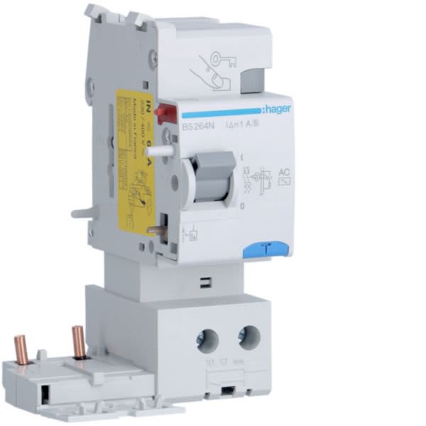 HAGER BOCCHIOTTI - Blocco Differenziale Selettivo 2 Poli 1 A In63 A Tipo Ac 2 M. Din