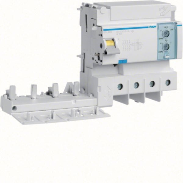HAGER BOCCHIOTTI - Blocco Differenziale 125 A 4 Poli Regolabile 300-500-1000 Ma Tipo A-Hi 6 M. Din