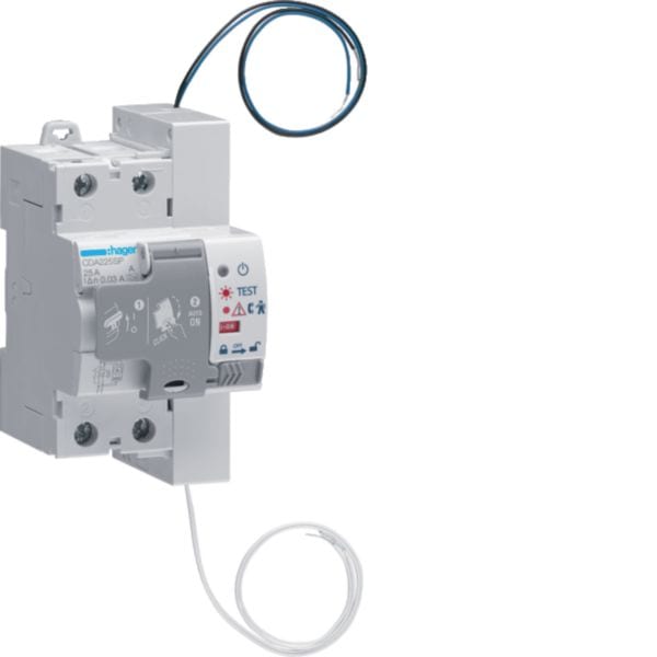 HAGER BOCCHIOTTI - Int. Diff. Puro Con Riarmo Automatico (Srd) 2 Poli 25 A 30 mA Tipo A 3 M. Din