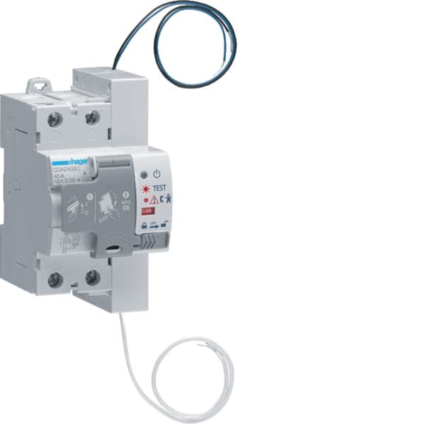 HAGER BOCCHIOTTI - Int. Diff. Puro Con Riarmo Automatico (Srd) 2 Poli 40 A 30 mA Tipo A 3 M. Din