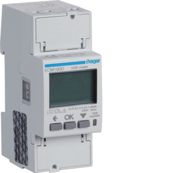 HAGER BOCCHIOTTI - CONTATORE MONOFASE DIRETTO 80A MBUS MID 2M