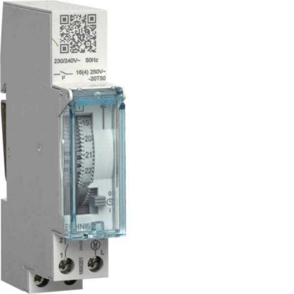 HAGER BOCCHIOTTI - Int. Orario Elettromecc. Giorn.- 230V 50Hz - 1 Na 16A - On-Aut - 1 Mod.Din