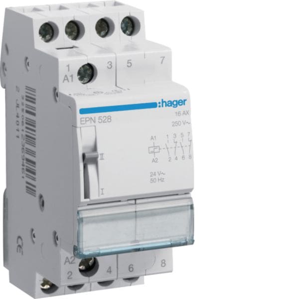 HAGER BOCCHIOTTI - Rele' Passo-Passo 16 A 24 V Ac 2 Na + 2 Nc 2 M. Din