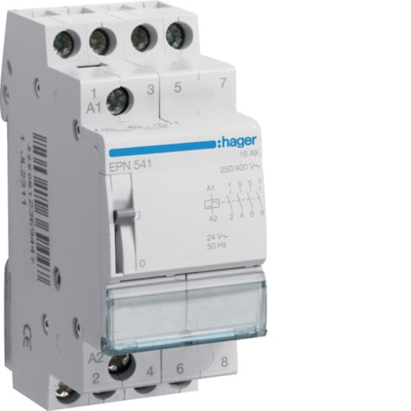 HAGER BOCCHIOTTI - Rele' Passo-Passo 16 A 24 V Ac 4 Na 2 M. Din.