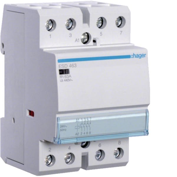 HAGER BOCCHIOTTI - Contattore , 63A, 24V, 4Na